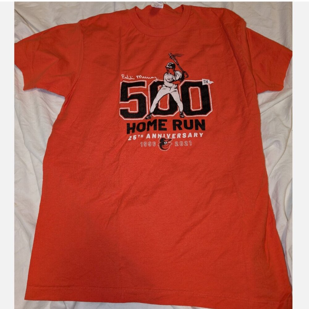 Eddie Murray Baltimore Orioles MLB 500th Home Run 25th Anniversary T-Shirt Sz M